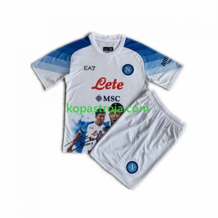Billiga Fotbollströjor SSC Napoli Face Game Minjae 3 Barn Hemma tröja 2022/23 Kortärmad